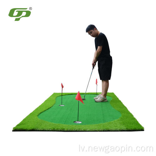 Zaļā golfa golfa laukuma paklājiņš Mini Golf